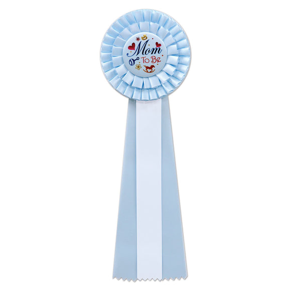 Blue Mom To Be Deluxe Rosette