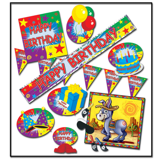 Beistle Happy Birthday Party Kit - Party Supply Decoration for Birthday