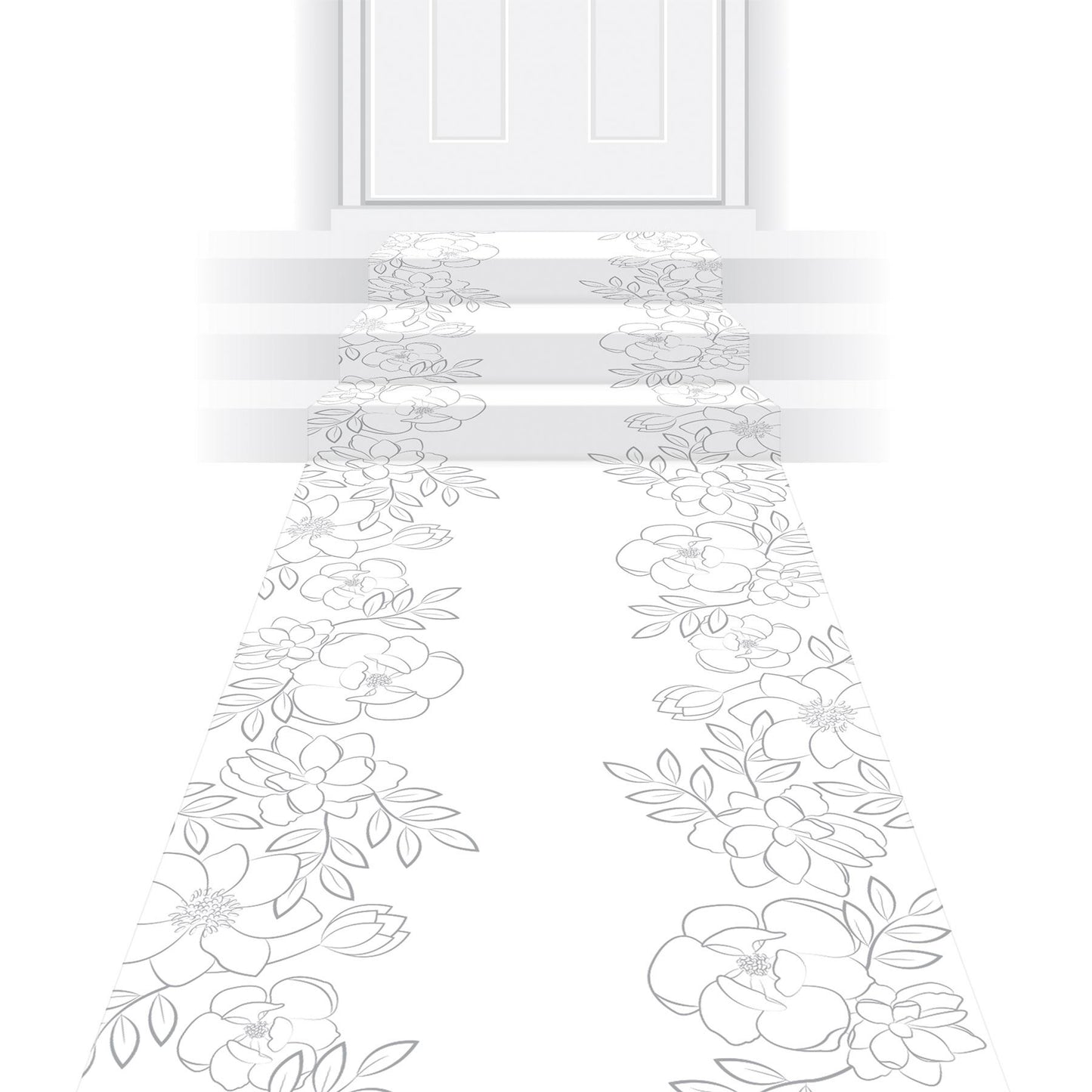 Beistle Floral Runner - Party Supply Decoration for Wedding