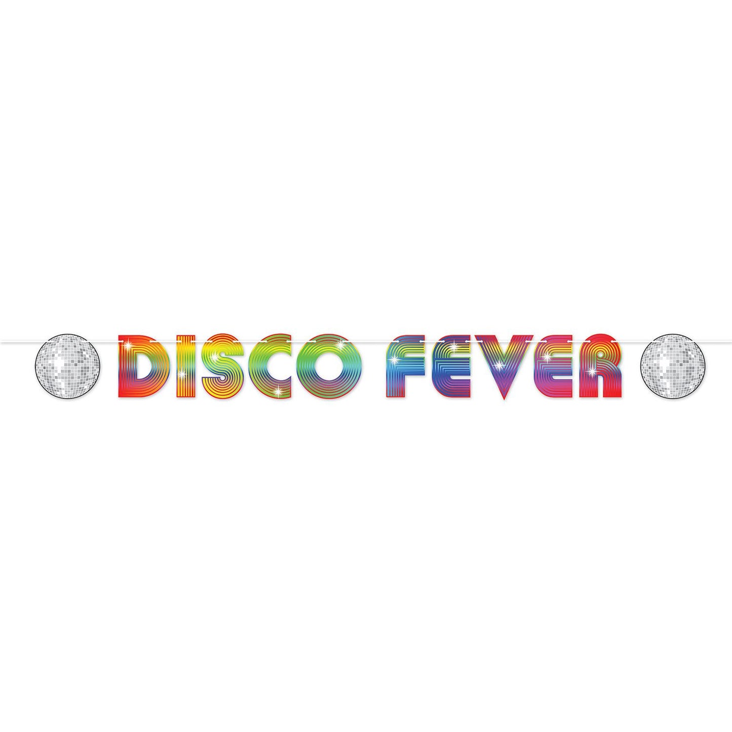 Beistle 70's Disco Fever Streamer 6 in  x 7' (1/Pkg) Party Supply Decoration : 70's