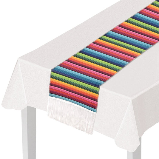 Beistle Fiesta Fabric Table Runner - Party Supply Decoration for Fiesta / Cinco de Mayo