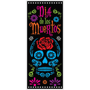 Beistle Day Of The Dead Door Cover - Party Supply Decoration for Day of the Dead