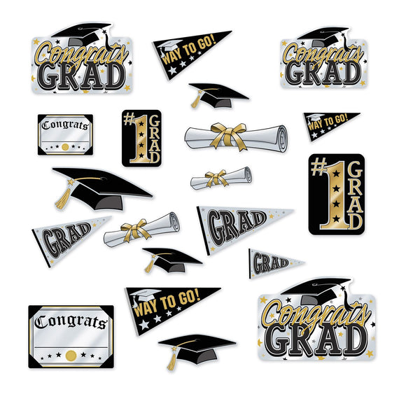 Beistle Graduation Cutouts 6 in -13 in  (20/Pkg) Party Supply Decoration : Graduation