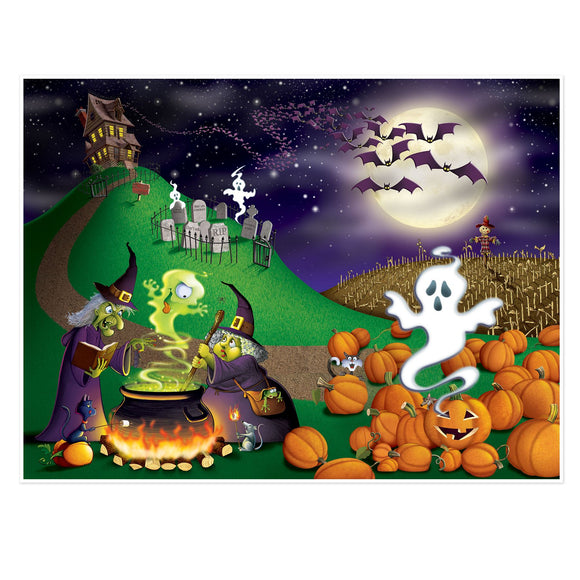 Beistle Halloween Insta-Mural - Party Supply Decoration for Halloween