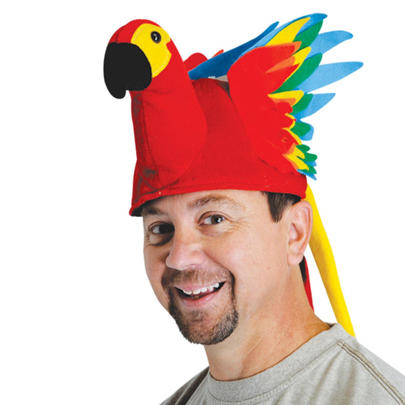 Beistle Plush Tropical Parrot Hat  (1/Card) Party Supply Decoration : Luau