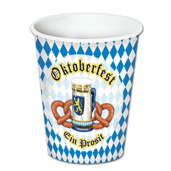 Beistle Oktoberfest Hot/Cold Cups (8/pkg) - Party Supply Decoration for Oktoberfest