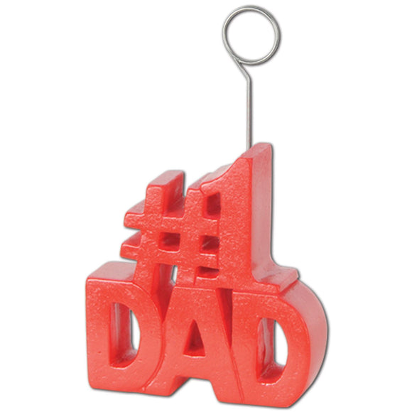 Beistle # 1 Dad Photo/Balloon Holder - Party Supply Decoration for Mothers/Fathers Day