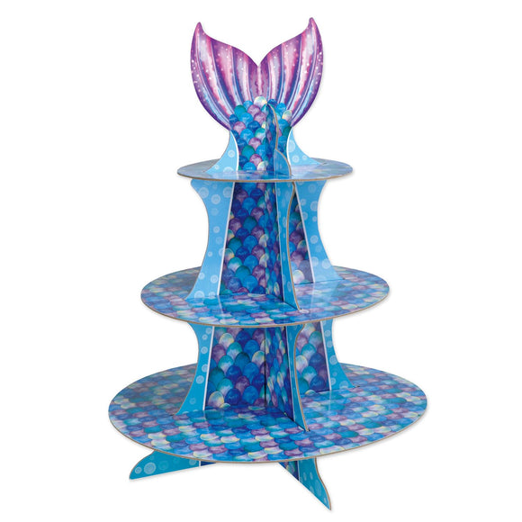 Beistle Mermaid Cupcake Stand - Party Supply Decoration for Mermaid