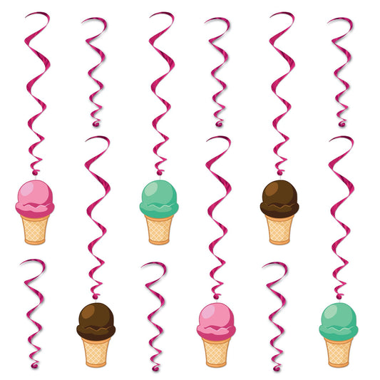 Beistle Ice Cream Whirls - Party Supply Decoration for Spring/Summer