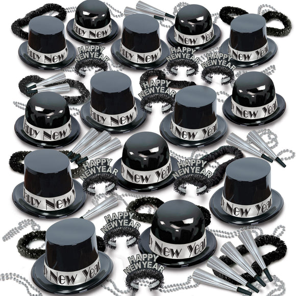 Beistle Showtime Silver Assortment (for 100 people) - Party Supply Decoration for New Years