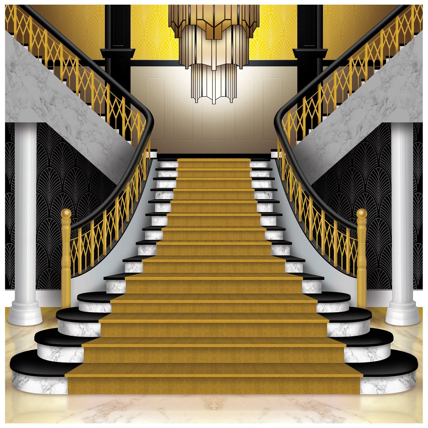 Beistle Great 20's Grand Staircase Photo Prop - Party Supply Decoration for Prom