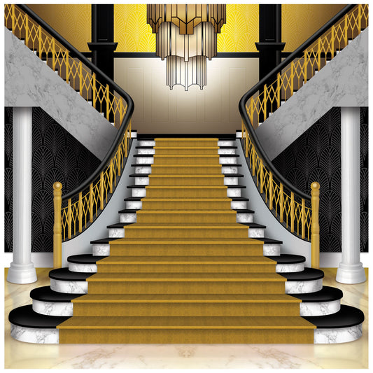 Beistle Great 20's Grand Staircase Photo Prop - Party Supply Decoration for Prom