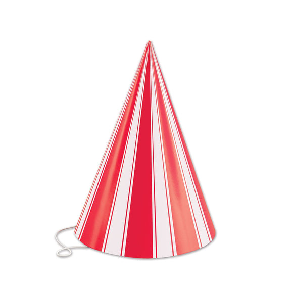 Beistle Red and White Striped Cone Hat (sold 144 per box) 60.5 in   Party Supply Decoration : Circus