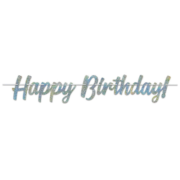 Beistle Happy Birthday Streamer 80.5 in  x 4' (1/Pkg) Party Supply Decoration : Birthday