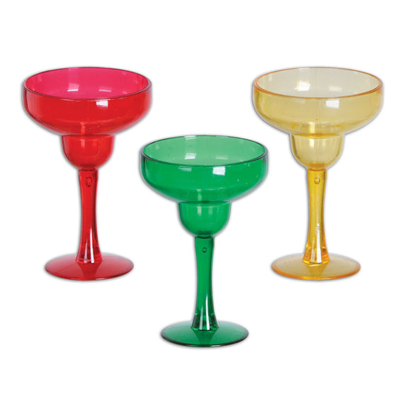 Beistle Red, Gold and Green Margarita Shot Glasses (6/pkg) - Party Supply Decoration for Fiesta / Cinco de Mayo