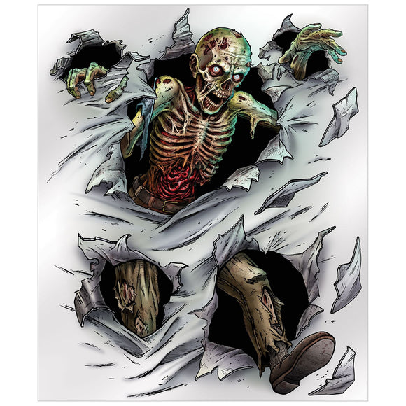Beistle Zombie Insta-Mural - Party Supply Decoration for Halloween