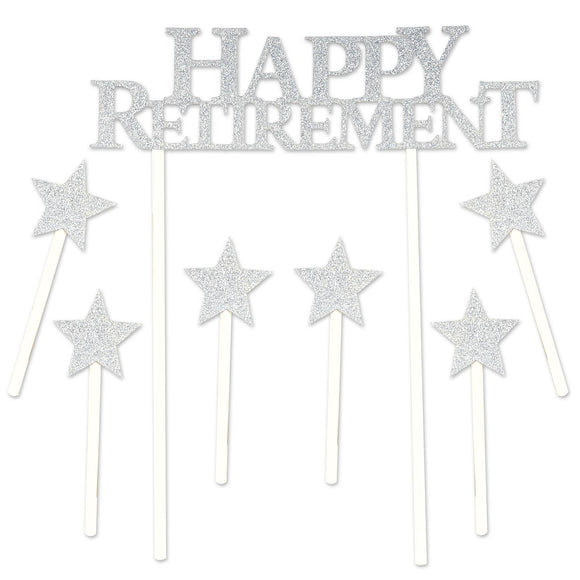 Beistle Happy Retirement Cake Topper - Party Supply Decoration for Retirement