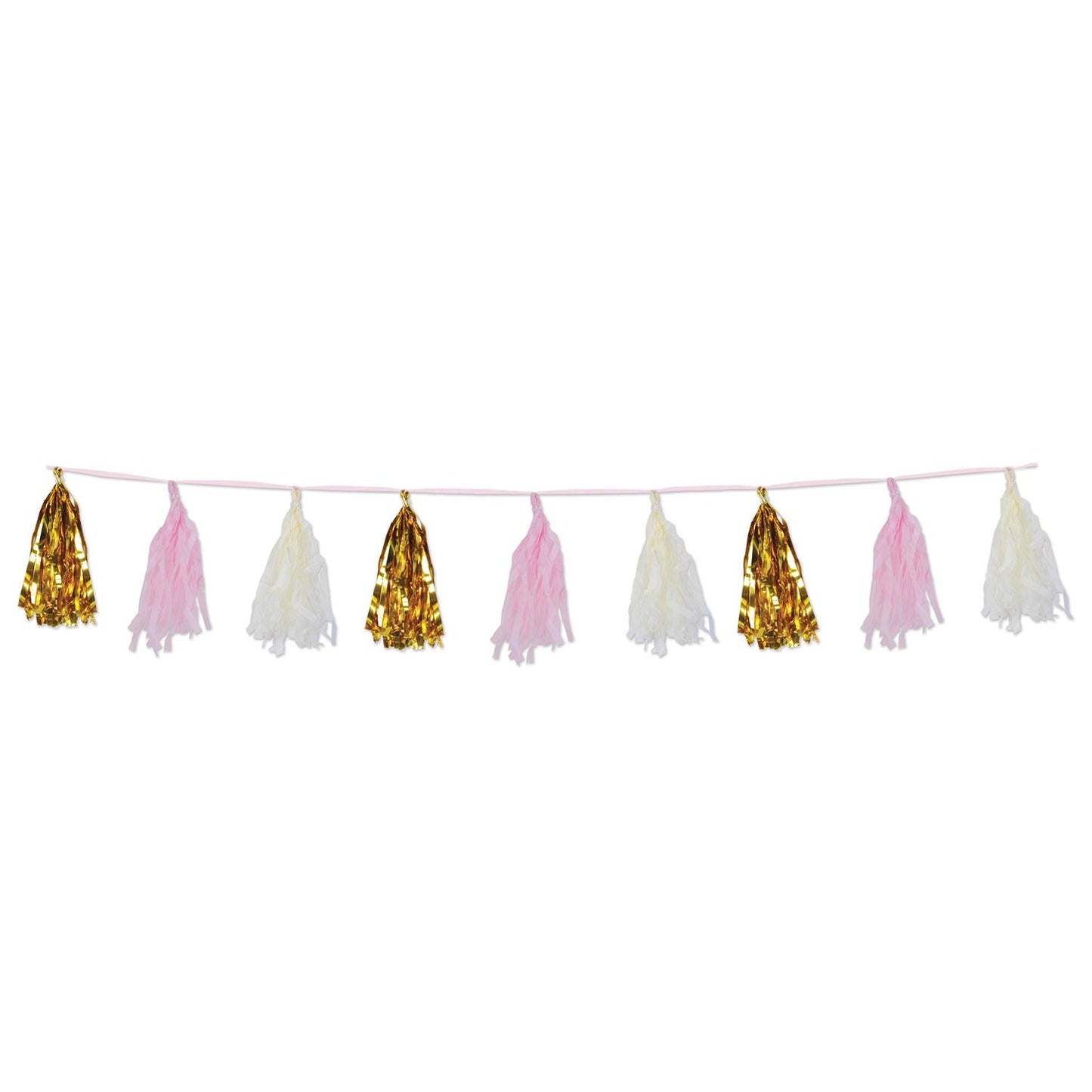 Metallic & Tissue Tassel Garland