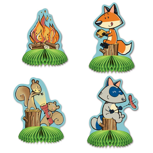 Beistle Woodland Friends Mini Centerpieces 5 in  (4/Pkg) Party Supply Decoration : Woodland Friends