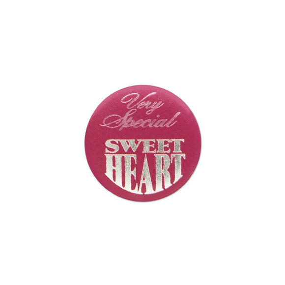 Beistle Very Special Sweetheart Satin Button - Party Supply Decoration for General Occasion