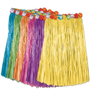 Beistle Assorted Child Artificial Grass Hula Skirt (One Skirt Per Package) - Party Supply Decoration for Luau