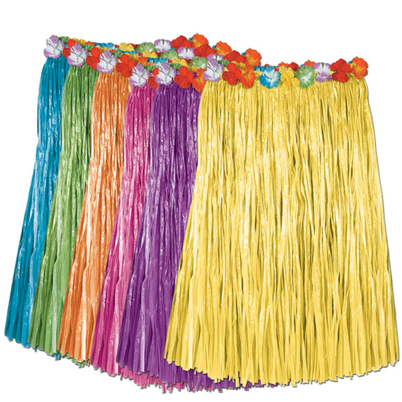 Beistle Assorted Child Artificial Grass Hula Skirt (One Skirt Per Package) - Party Supply Decoration for Luau