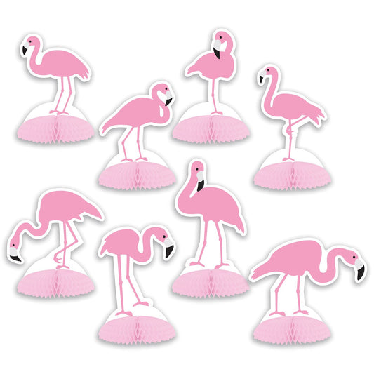 Beistle Flamingo Mini Centerpieces   (8/Pkg) Party Supply Decoration : Luau