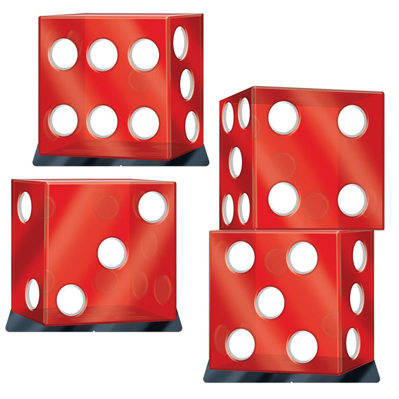 Beistle Casino Dice Stand-Ups - Party Supply Decoration for Prom