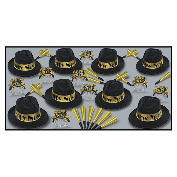 Beistle Gold Swing New Year Assortment (for 50 people) - Party Supply Decoration for New Years
