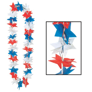 Beistle Patriotic Star Party Lei (1/pkg) - Party Supply Decoration for Patriotic