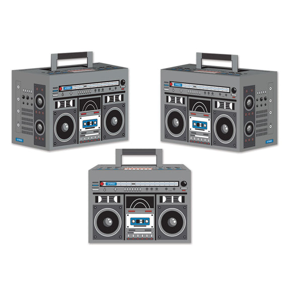 Beistle Boom Box Favor Boxes (3 Per Package) - Party Supply Decoration for 80's
