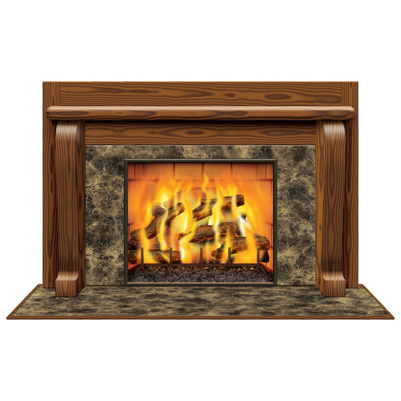 Beistle Fireplace Insta-View - Party Supply Decoration for Christmas / Winter