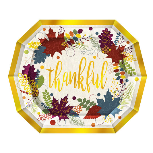 Beistle Friendsgiving Dinner Plates - Party Supply Decoration for Thanksgiving / Fall