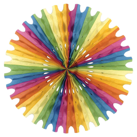Beistle Multi-Color Art-Tissue Fan - Party Supply Decoration for General Occasion