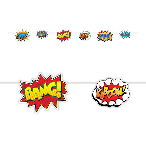 Beistle Hero Action Signs Streamer 80.25 in  x 9' (1/Pkg) Party Supply Decoration : Heroes