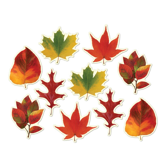 Beistle Mini Leaf Cutouts (10/Pkg)  (10/Pkg) Party Supply Decoration : Thanksgiving / Fall
