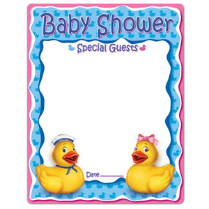 Beistle Just Duckie Partygraph - Party Supply Decoration for Baby Shower
