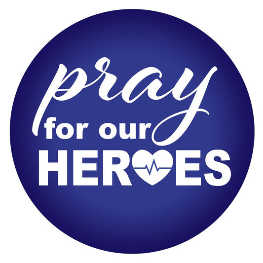 Beistle Pray For Our Heroes Button - Party Supply Decoration for Patriotic