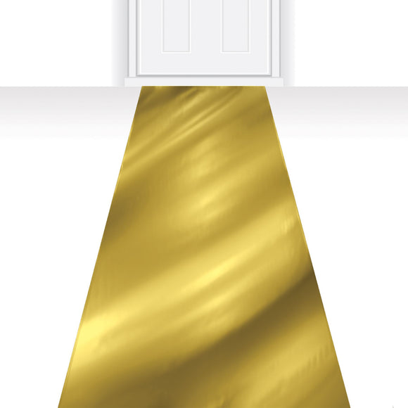 Beistle Metallic Aisle Runner - Gold - Party Supply Decoration for General Occasion