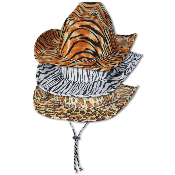 Beistle Animal Print Cowboy Hat (1/pkg)   Party Supply Decoration : Jungle
