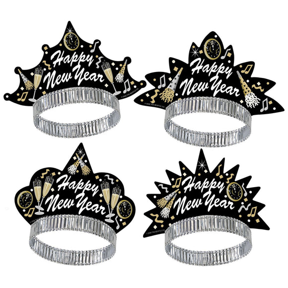 Beistle New Year Tymes Tiaras (sold 50 per box) - Party Supply Decoration for New Years