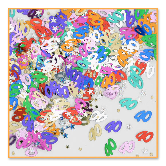 Beistle 40th Birthday Confetti - Party Supply Decoration for Birthday