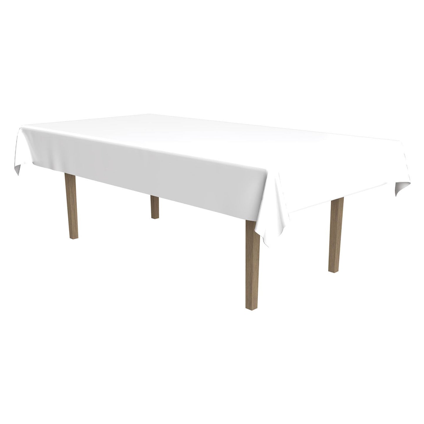 Plastic Rectangular Tablecover - White