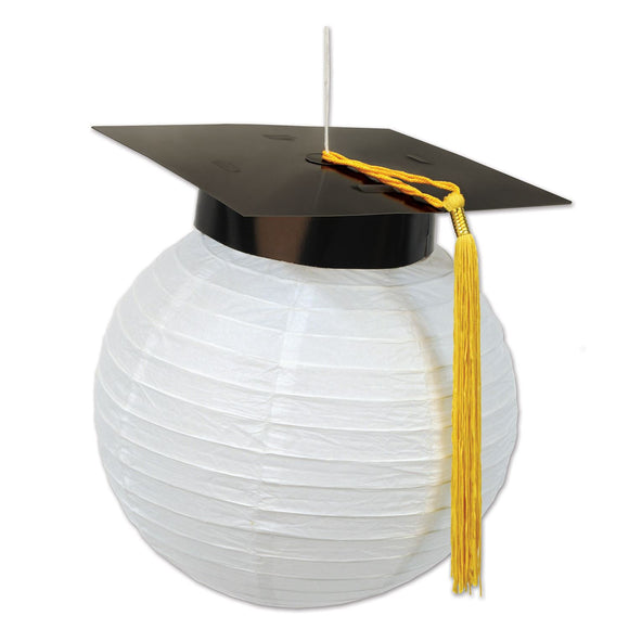 Beistle Grad Cap Paper Lanterns - Party Supply Decoration for Graduation