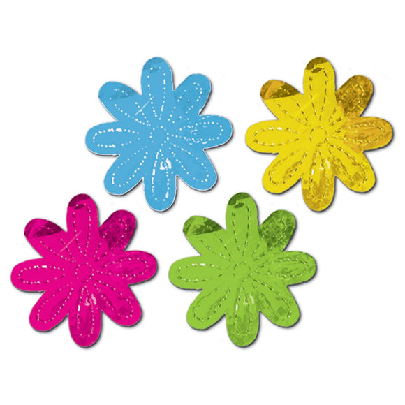 Beistle Metallic Flower Silhouettes - Party Supply Decoration for Spring/Summer