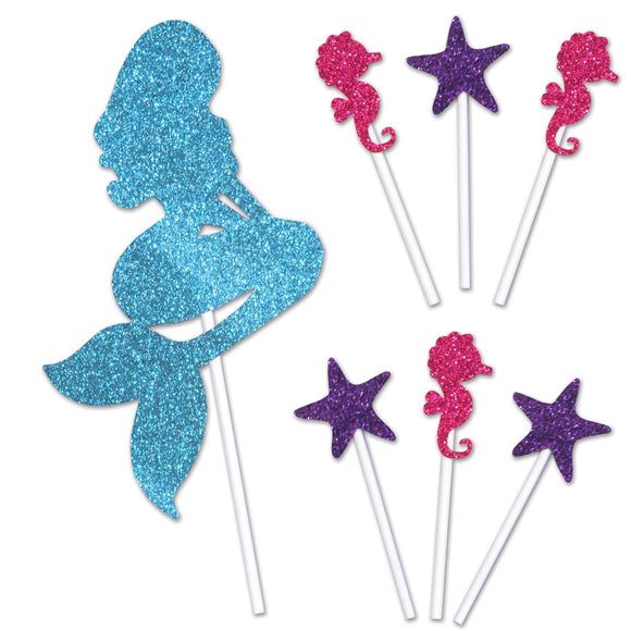 Beistle Mermaid Cake Topper - Party Supply Decoration for Mermaid