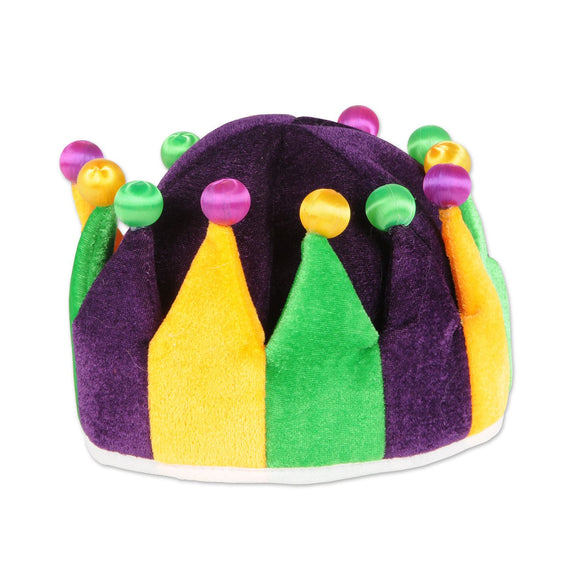 Beistle Plush Jester Crown - Party Supply Decoration for Mardi Gras