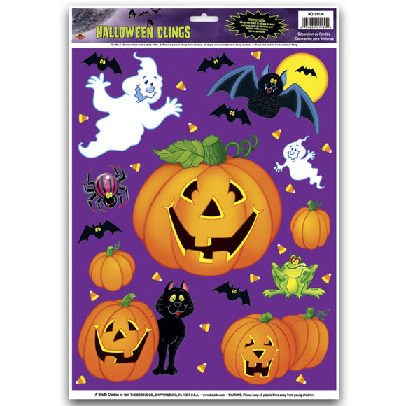 Beistle Pumpkin Patch Window Clings - Party Supply Decoration for Halloween