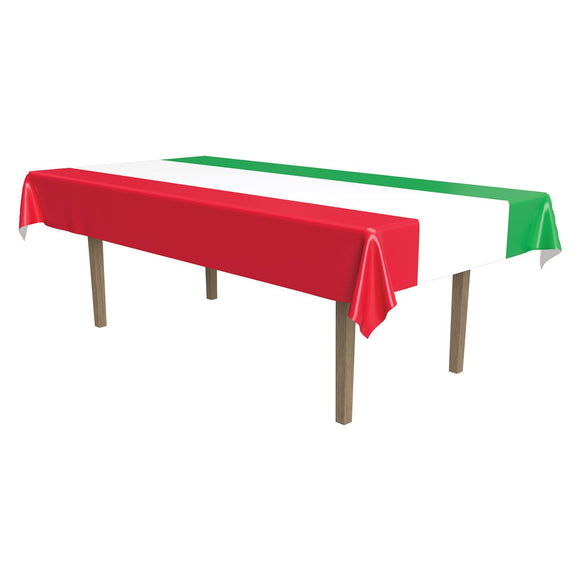 Beistle Red, White, and Green Plastic Tablecover 54 in  x 108 in  (1/Pkg) Party Supply Decoration : Fiesta/Cinco de Mayo
