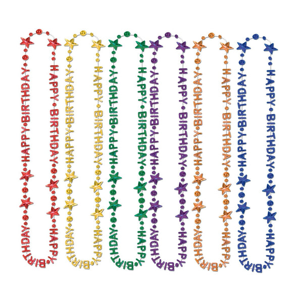 Beistle Happy Birthday Beads of Expression (1/pkg) - Party Supply Decoration for Birthday